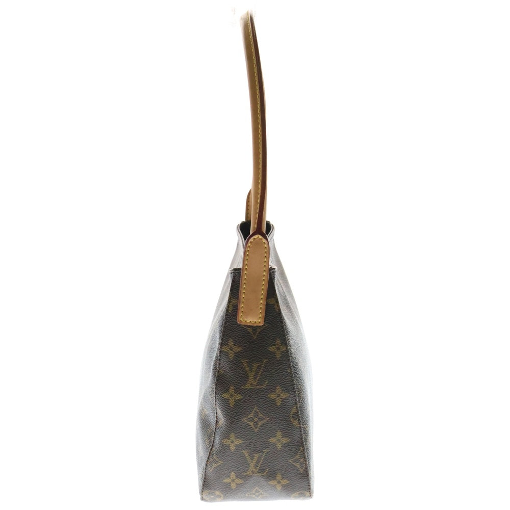LOUIS VUITTON(ルイヴィトン) モノグラム ルーピングMM ハンドバッグ ワンショルダーバッグ ブラウン ゴールド金具 レザー×PVC M51146