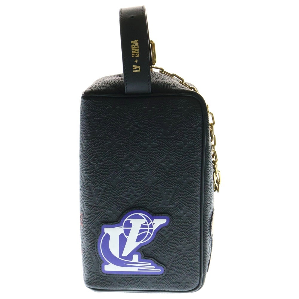 LOUIS VUITTON(ルイヴィトン) LV x NBA クローク ドップキット セカンドバッグ ハンドバッグ ブラック レザー RFID M58515