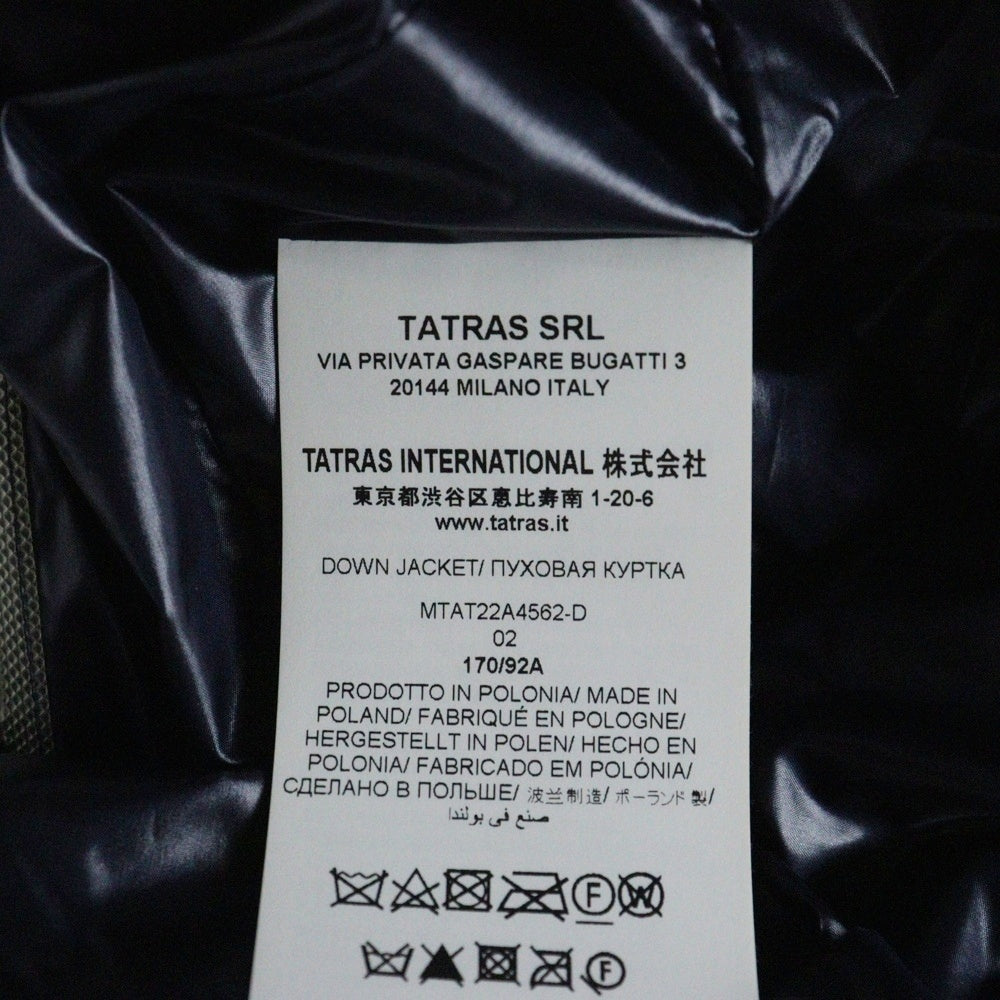 TATRAS(タトラス) 22AW BELBO ベルボ フーデッド ジップアップ ダウンジャケット ネイビー MTAT22A4562