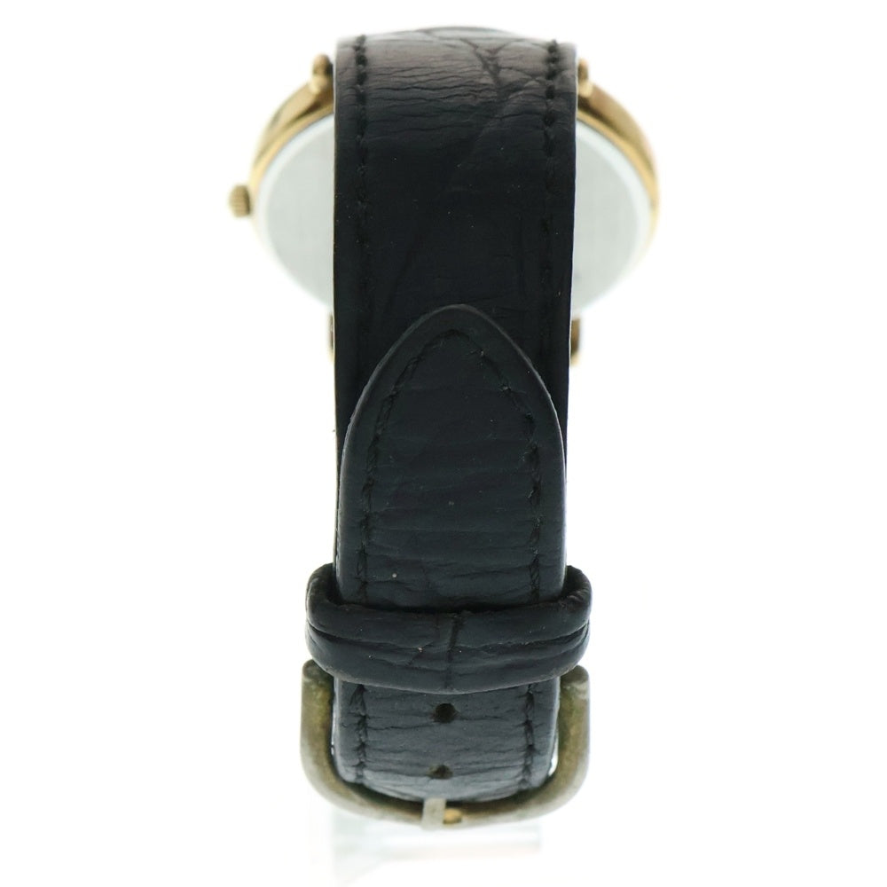LONGINES(ロンジン) プレゼンス ゴールド文字盤 腕時計 ウォッチ ブラック SS×レザー/QZ L4.720.2