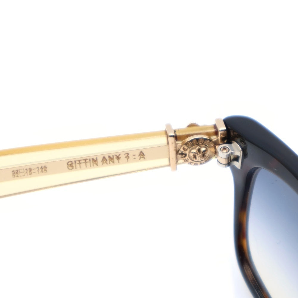 CHROME HEARTS(クロムハーツ) GITTIN ANY？ギティン エニー BSフレア ウェリントンフレーム カラーレンズ サングラス メガネ 眼鏡 アイウェア ブラック/ゴールド
