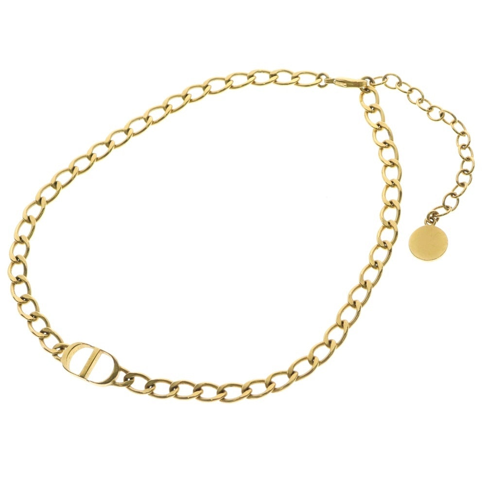 Christian Dior(クリスチャンディオール) CDロゴ チェーン ネックレス チョーカー ゴールド GDメッキ