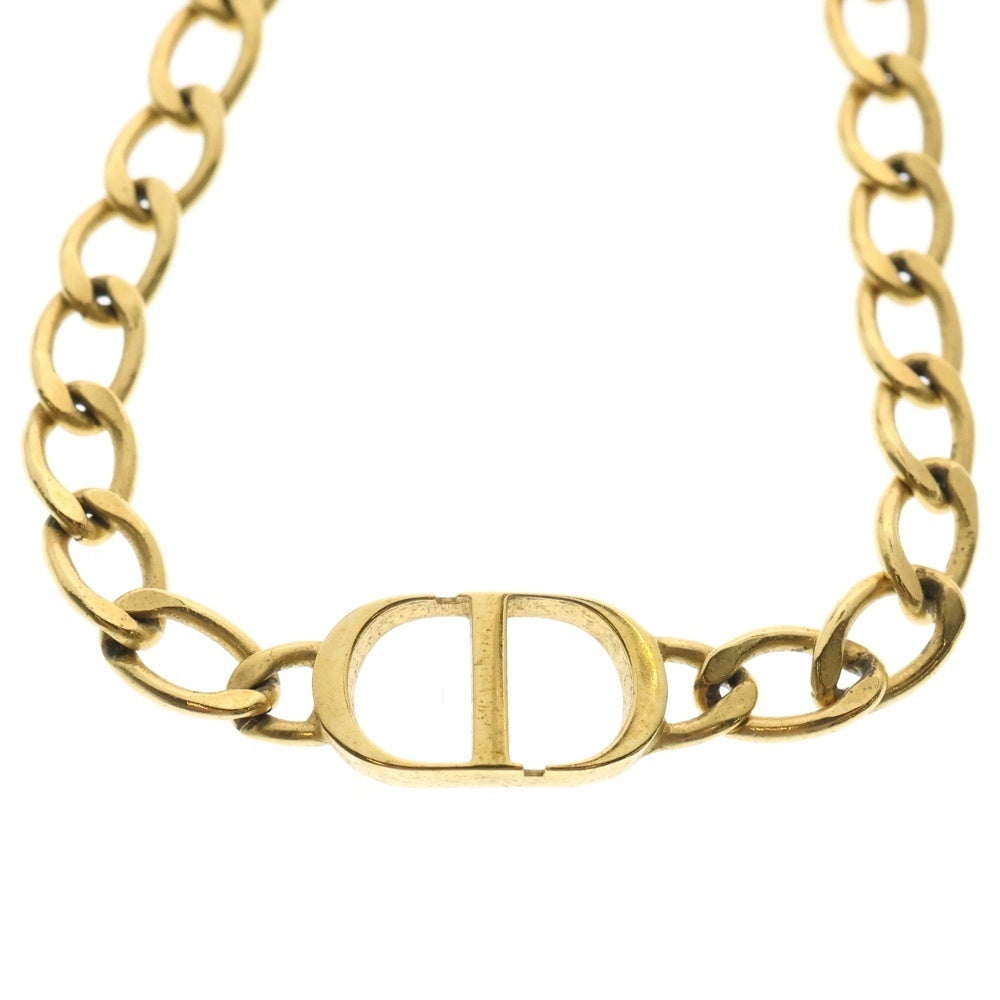 Christian Dior(クリスチャンディオール) CDロゴ チェーン ネックレス チョーカー ゴールド GDメッキ