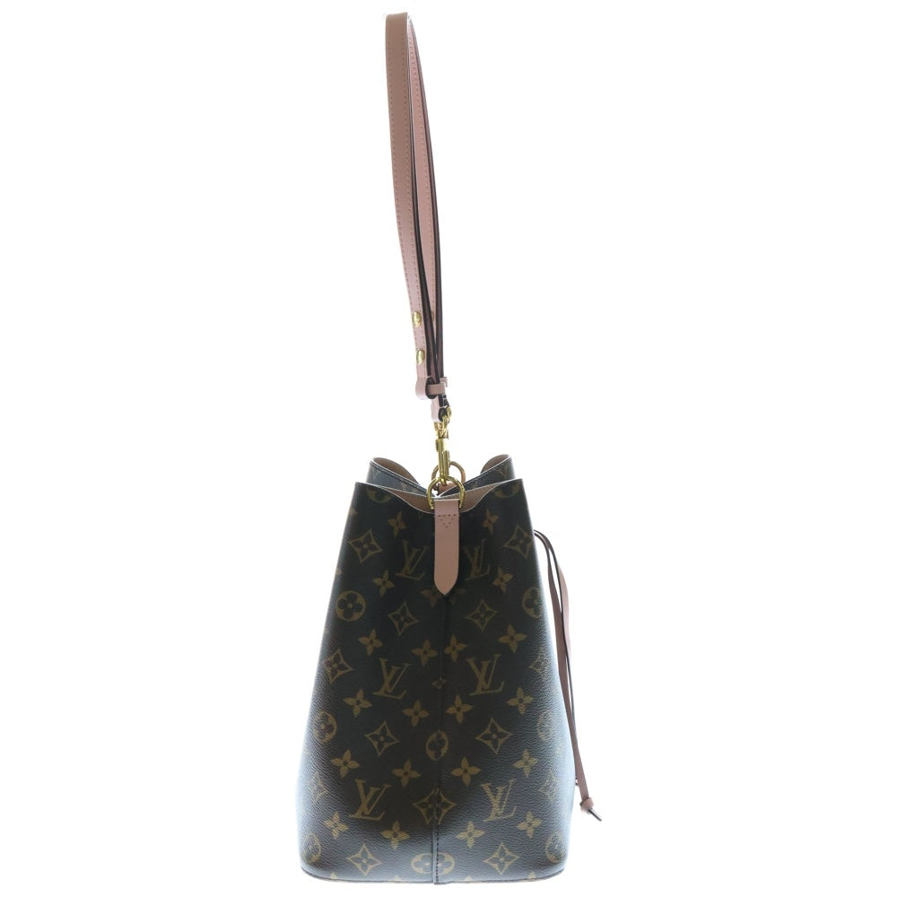LOUIS VUITTON(ルイヴィトン) モノグラム ネオ・ノエ ショルダーストラップ ブラウン×ピンク ゴールド金具 PVC M44022
