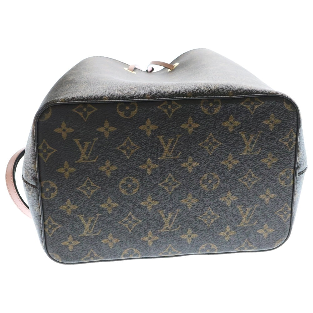 LOUIS VUITTON(ルイヴィトン) モノグラム ネオ・ノエ ショルダーストラップ ブラウン×ピンク ゴールド金具 PVC M44022