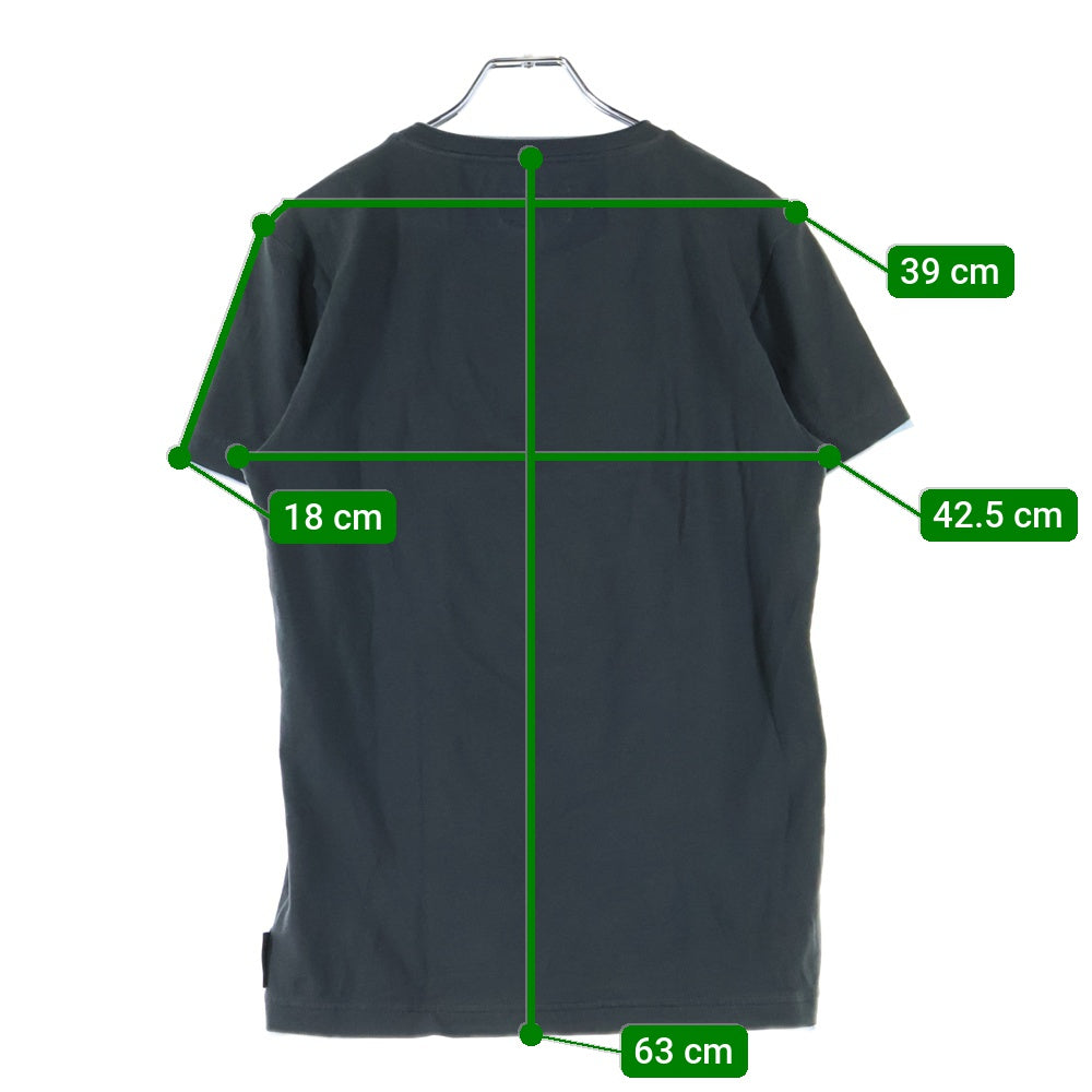 EMPORIO ARMANI(エンポリオアルマーニ) EAロゴプリント レイヤードデザイン クルーネック 半袖Tシャツ カットソー グレー