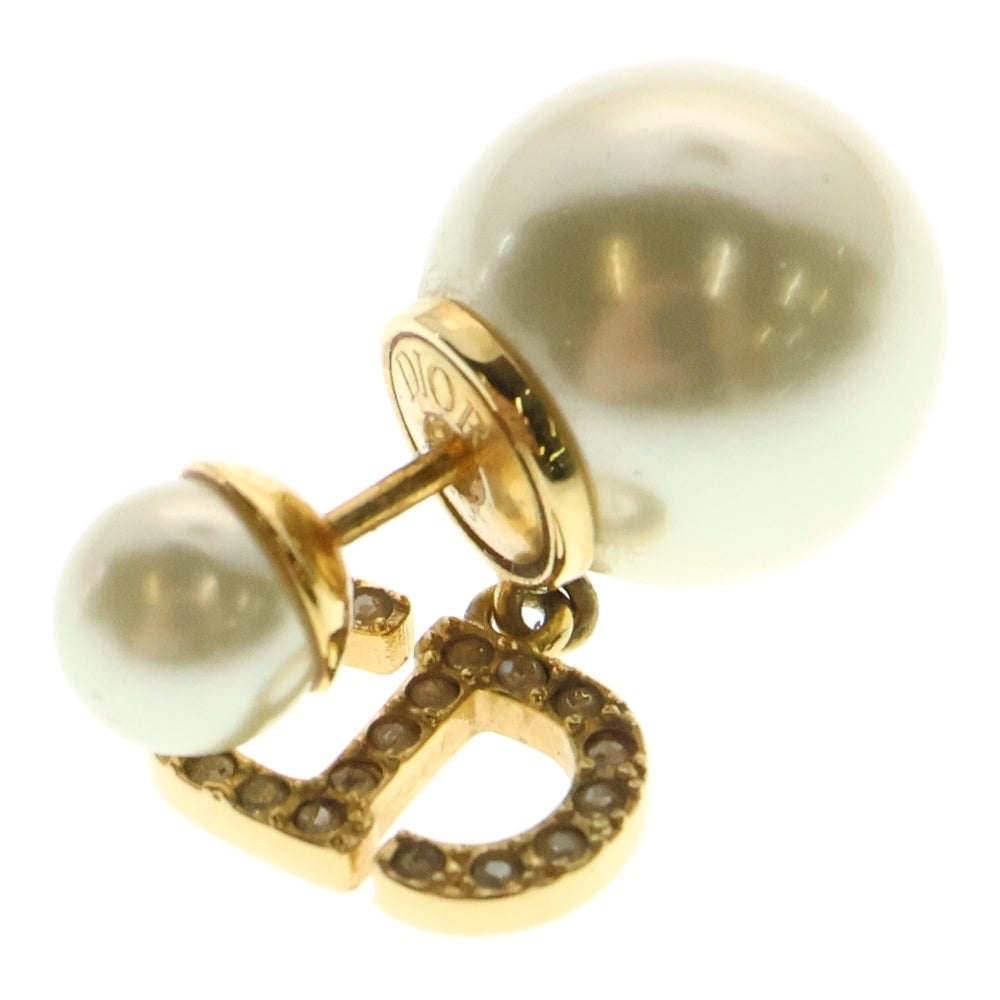 DIOR(ディオール) DIOR Tribals CDロゴ トライバル フェイクパールピアス イヤーアクセサリー GP ホワイト ゴールド金具