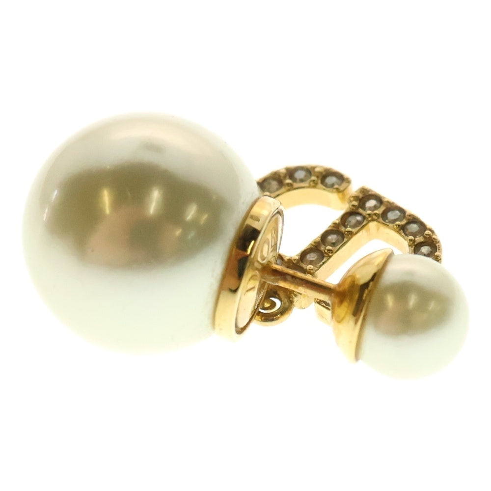 DIOR(ディオール) DIOR Tribals CDロゴ トライバル フェイクパールピアス イヤーアクセサリー GP ホワイト ゴールド金具
