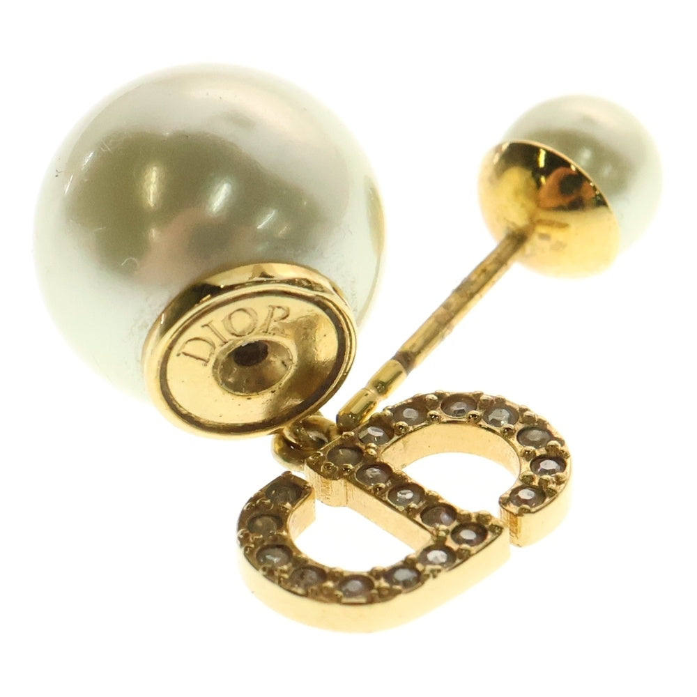 DIOR(ディオール) DIOR Tribals CDロゴ トライバル フェイクパールピアス イヤーアクセサリー GP ホワイト ゴールド金具