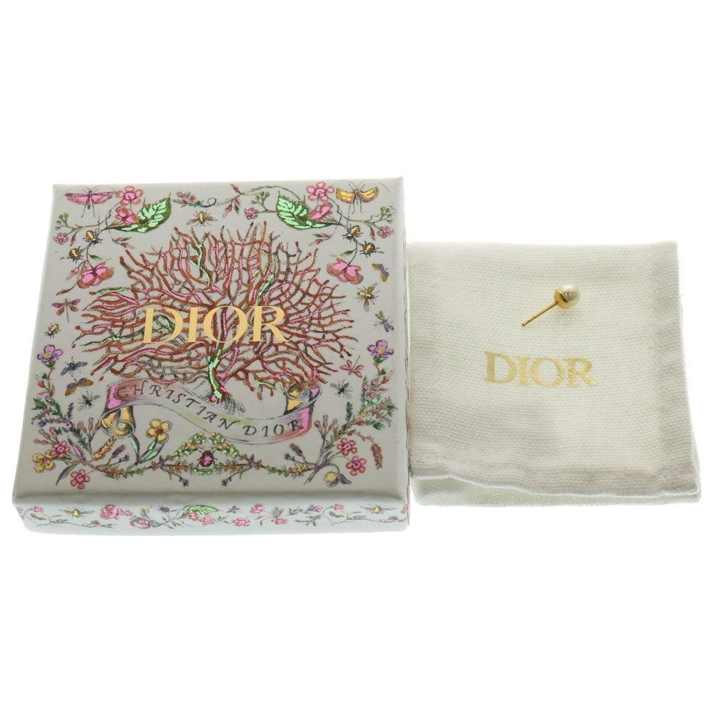 DIOR(ディオール) DIOR Tribals CDロゴ トライバル フェイクパールピアス イヤーアクセサリー GP ホワイト ゴールド金具