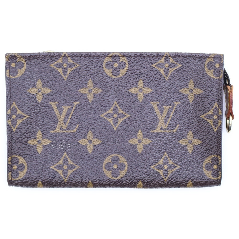 LOUIS VUITTON(ルイヴィトン) モノグラム プチバケット ポーチ ブラウン ゴールド金具 レザー×PVC M42238