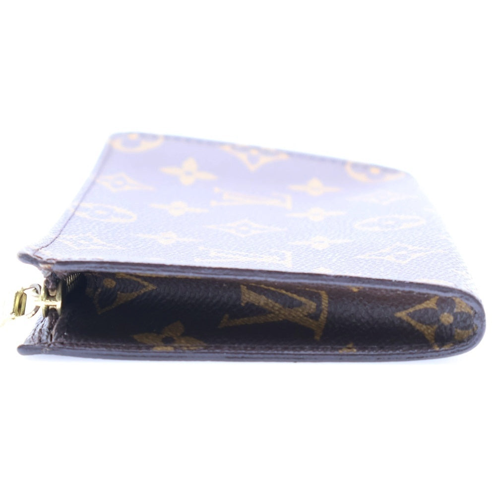 LOUIS VUITTON(ルイヴィトン) モノグラム プチバケット ポーチ ブラウン ゴールド金具 レザー×PVC M42238