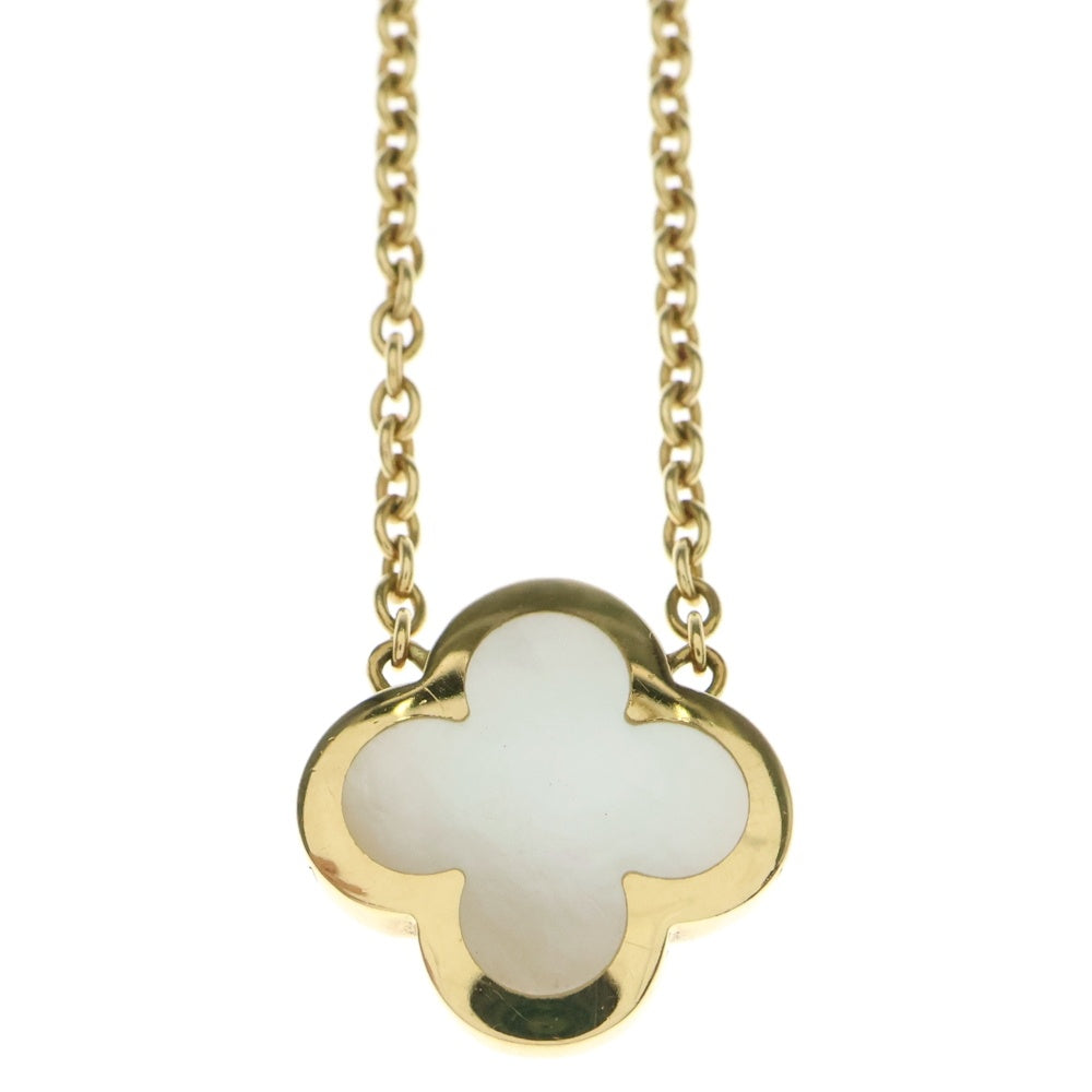 Van Cleef & Arpels(ヴァンクリーフアンドアーペル) ピュアアルハンブラ マザーオブパール ネックレス Au750 K18 YG イエローゴールド ペンダント