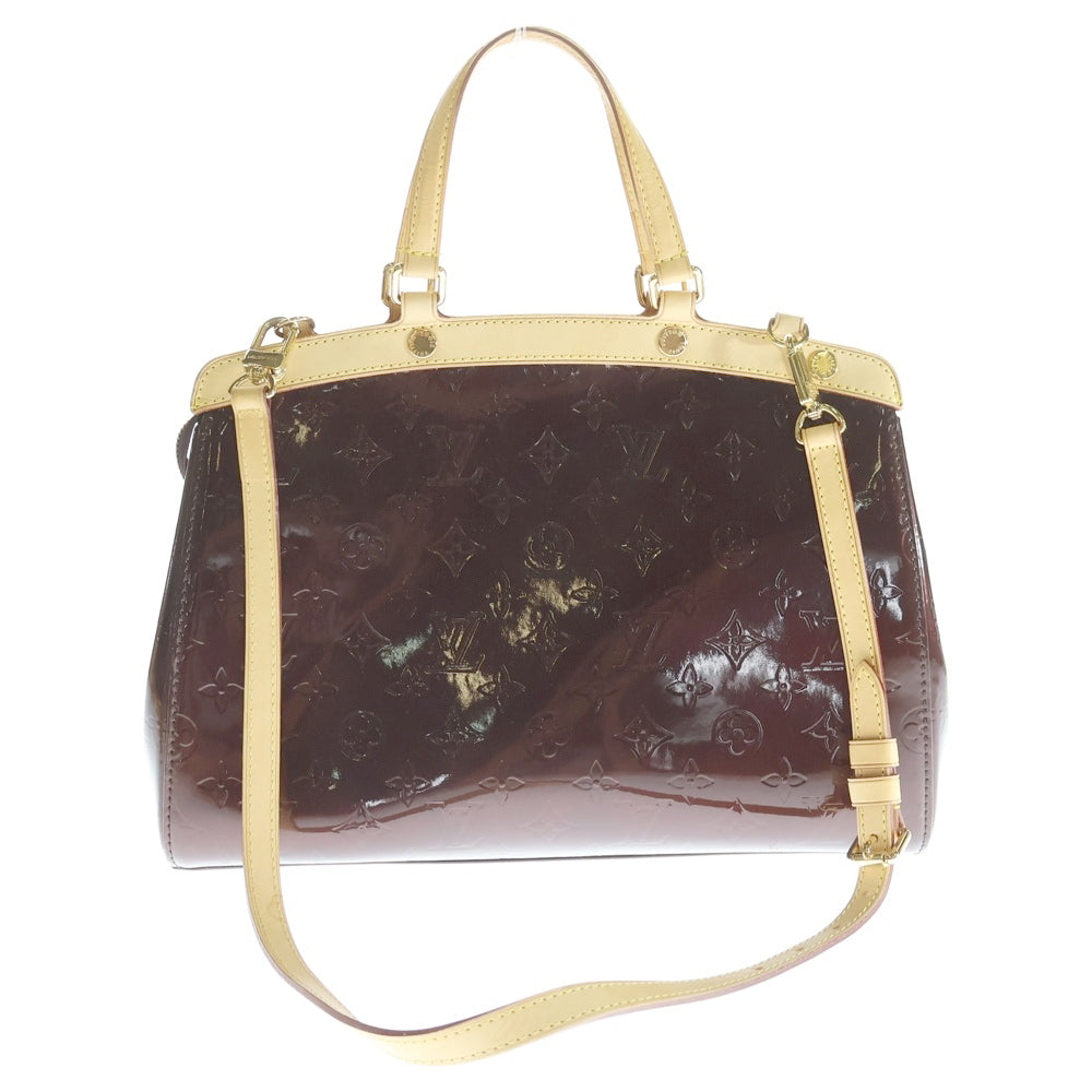 LOUIS VUITTON(ルイヴィトン) モノグラム ヴェルニ ブレアMM 2WAY パテントレザーハンドバッグ ショルダーバッグ ブラウン レディース M91619