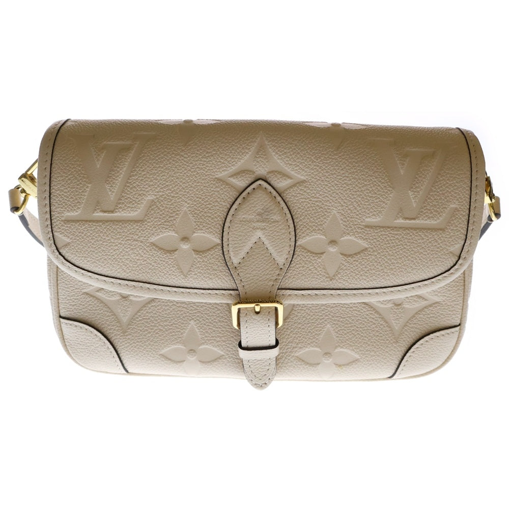 LOUIS VUITTON(ルイヴィトン) モノグラムアンプラント ディアヌ クレーム レザーショルダーバッグ ベージュ レディース M46388
