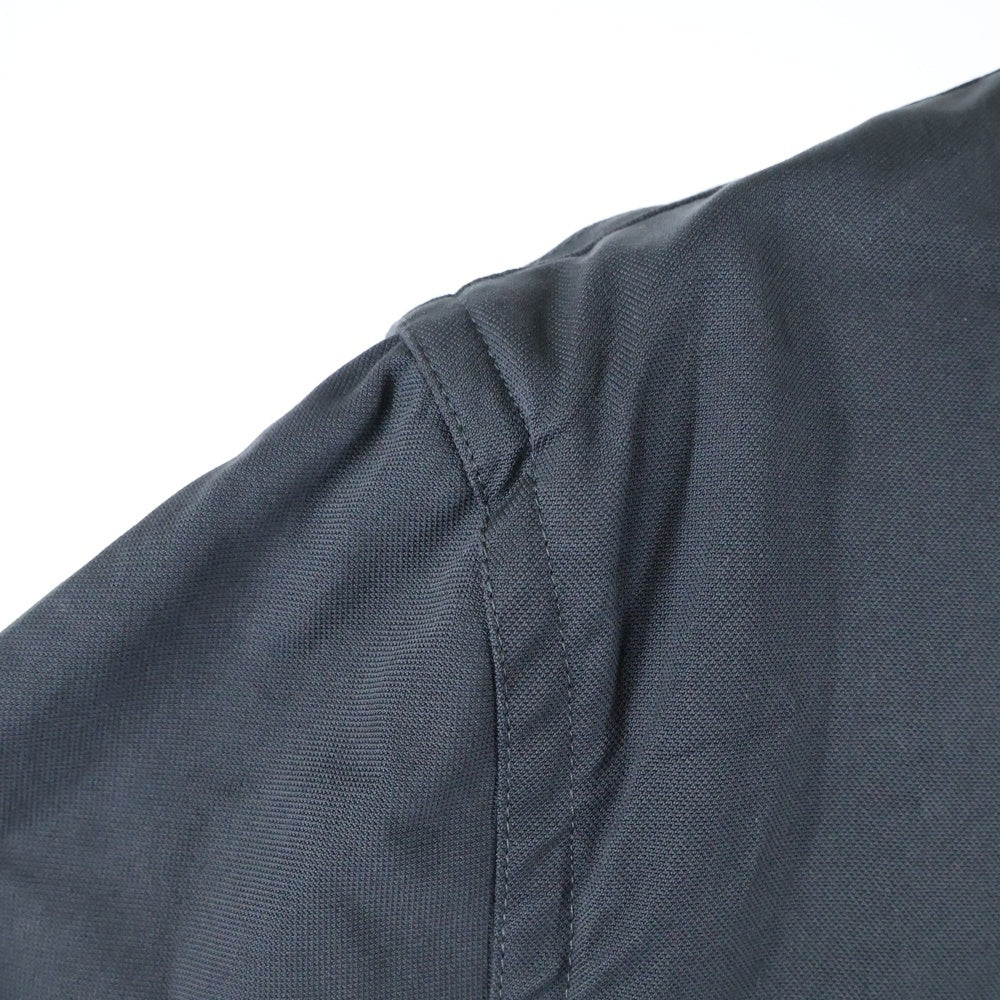 BOTTEGA VENETA(ボッテガヴェネタ) PRE SPRING 2020 Panelled Cotton Overshirt パネールド コットン オーバー長袖シャツ グレー×ネイビー 611353 VKJ40