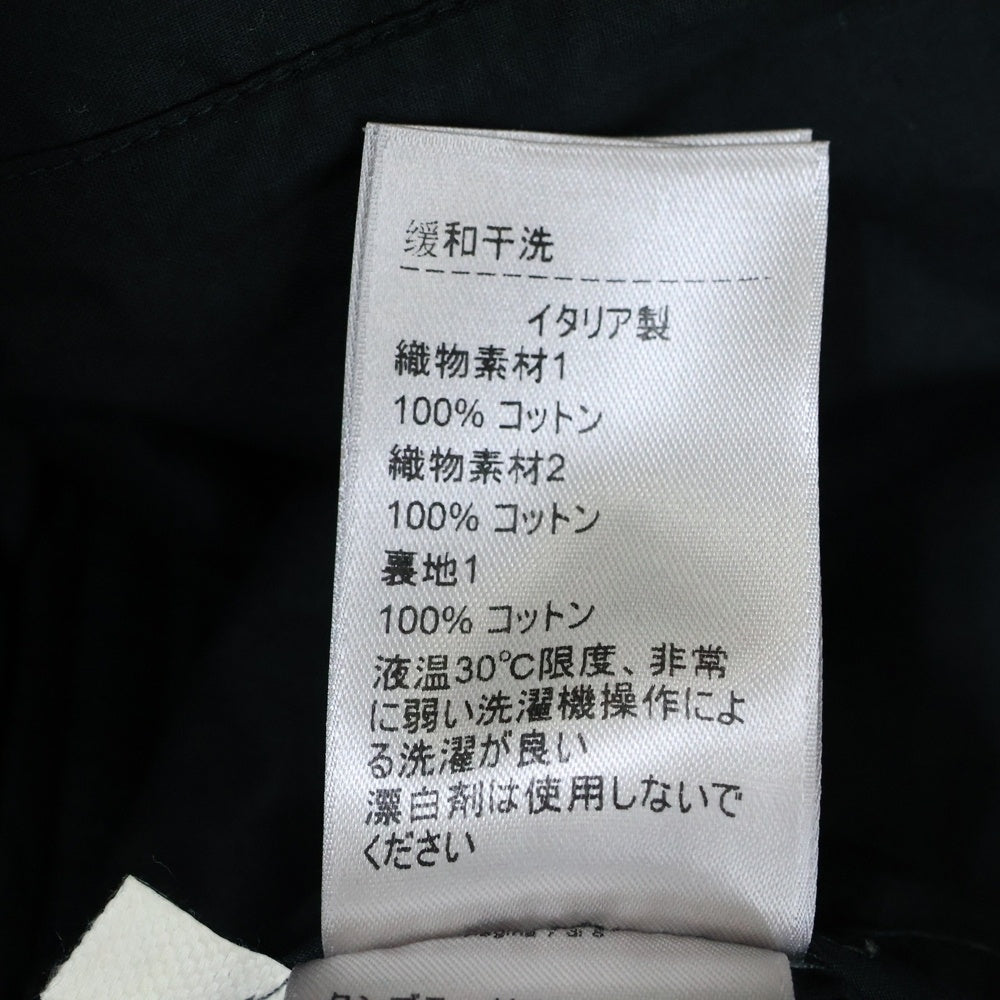 BOTTEGA VENETA(ボッテガヴェネタ) PRE SPRING 2020 Panelled Cotton Overshirt パネールド コットン オーバー長袖シャツ グレー×ネイビー 611353 VKJ40