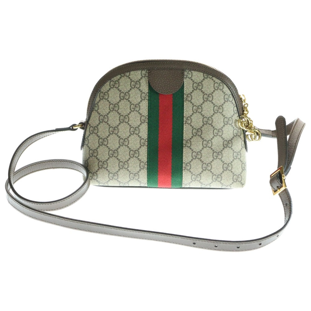 GUCCI(グッチ) オフィディア ショルダーバッグ ブラウン×ベージュ ゴールド金具 PVC×レザー 499621