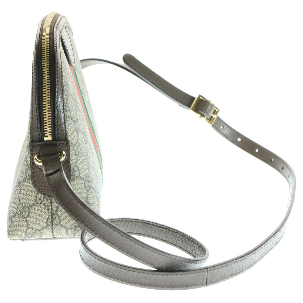 GUCCI(グッチ) オフィディア ショルダーバッグ ブラウン×ベージュ ゴールド金具 PVC×レザー 499621