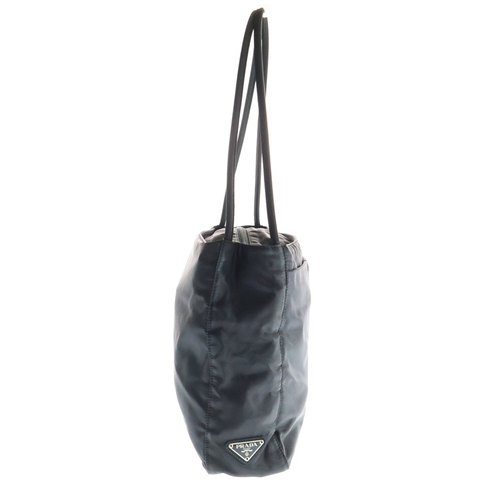 PRADA(プラダ) テスート ハンドバッグ ショルダーバッグ ブラック シルバー金具 ロゴ三角プレート ナイロン
