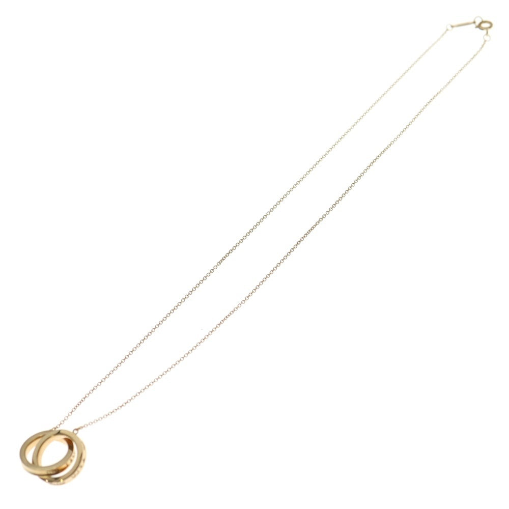 TIFFANY & Co.(ティファニー) 1837 インタロッキング サークル ネックレス Au750 K18 PG ピンクゴールド ペンダント