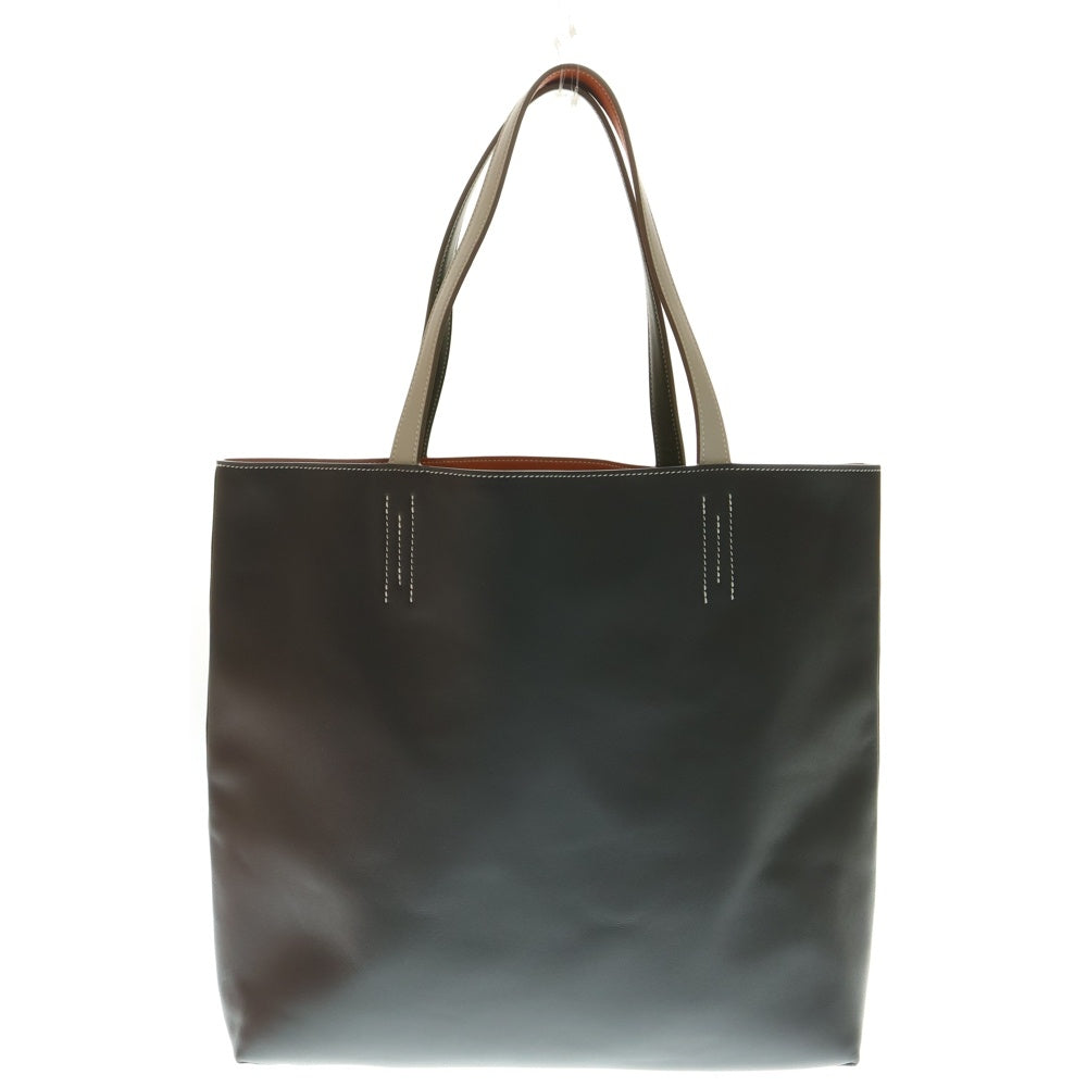 HERMES(エルメス) ドゥブルセンス45 リバーシブルレザートートバッグ マッシュルーム×グリメイヤー/オレンジミニアン×カノピ スイフト マルチカラー K刻印