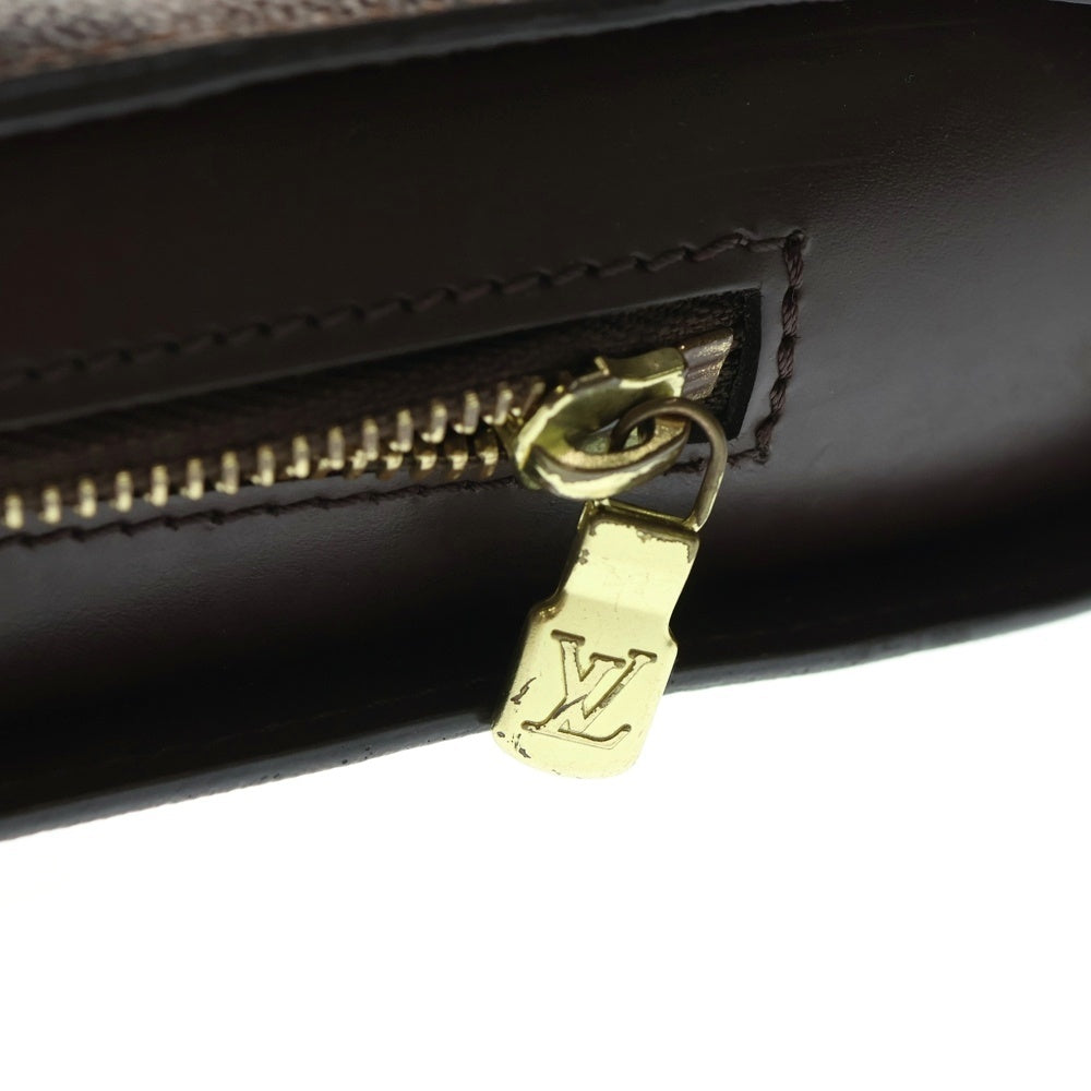 LOUIS VUITTON(ルイヴィトン) サンルイ ダミエ PVC レザー クラッチ セカンドバッグ ゴールド金具 ブラウン N51993