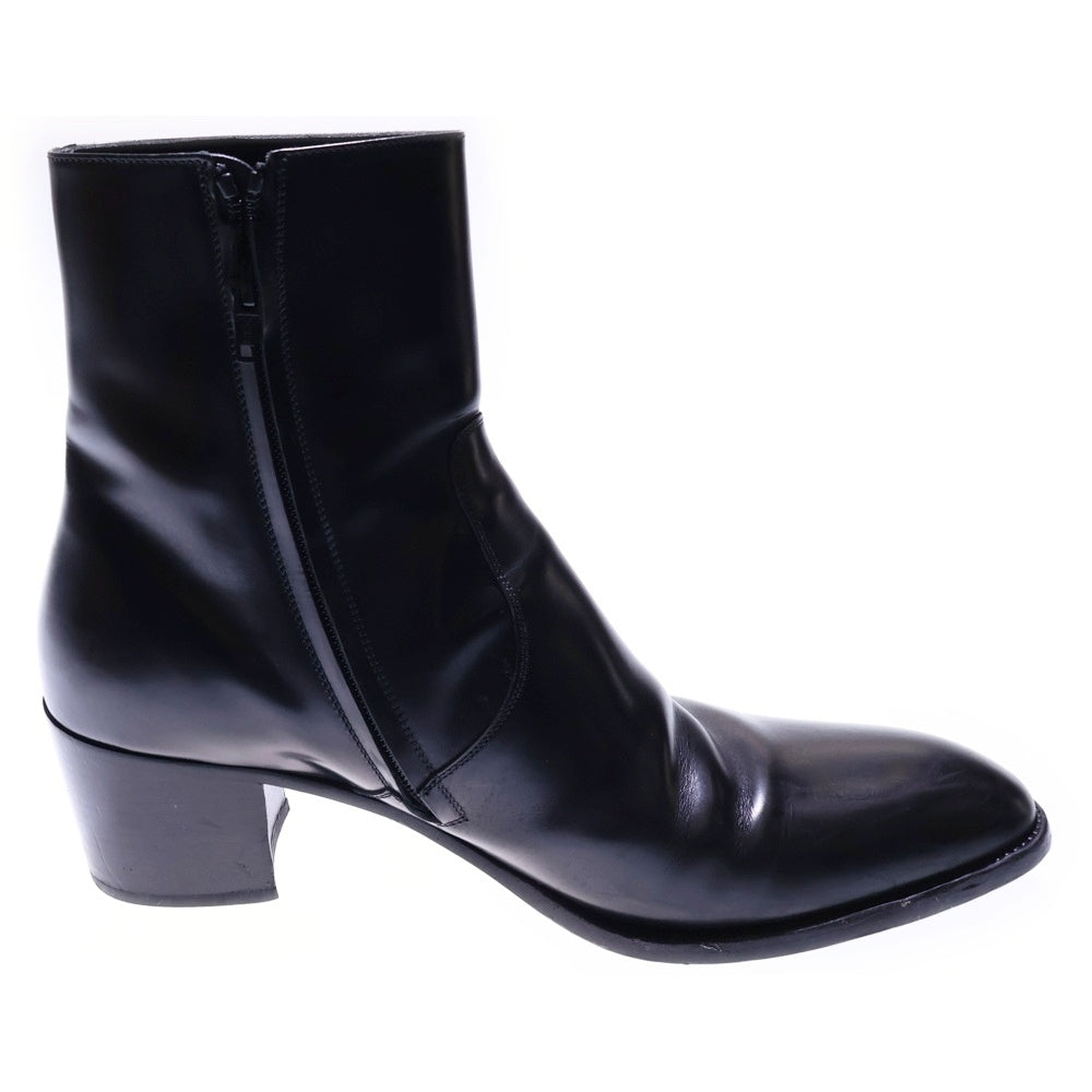 SAINT LAURENT PARIS(サンローランパリ) エディ期 WYATT 60 ワイアット サイドジップ レザー ハイカット シューズ ショートブーツ ブラック 442258