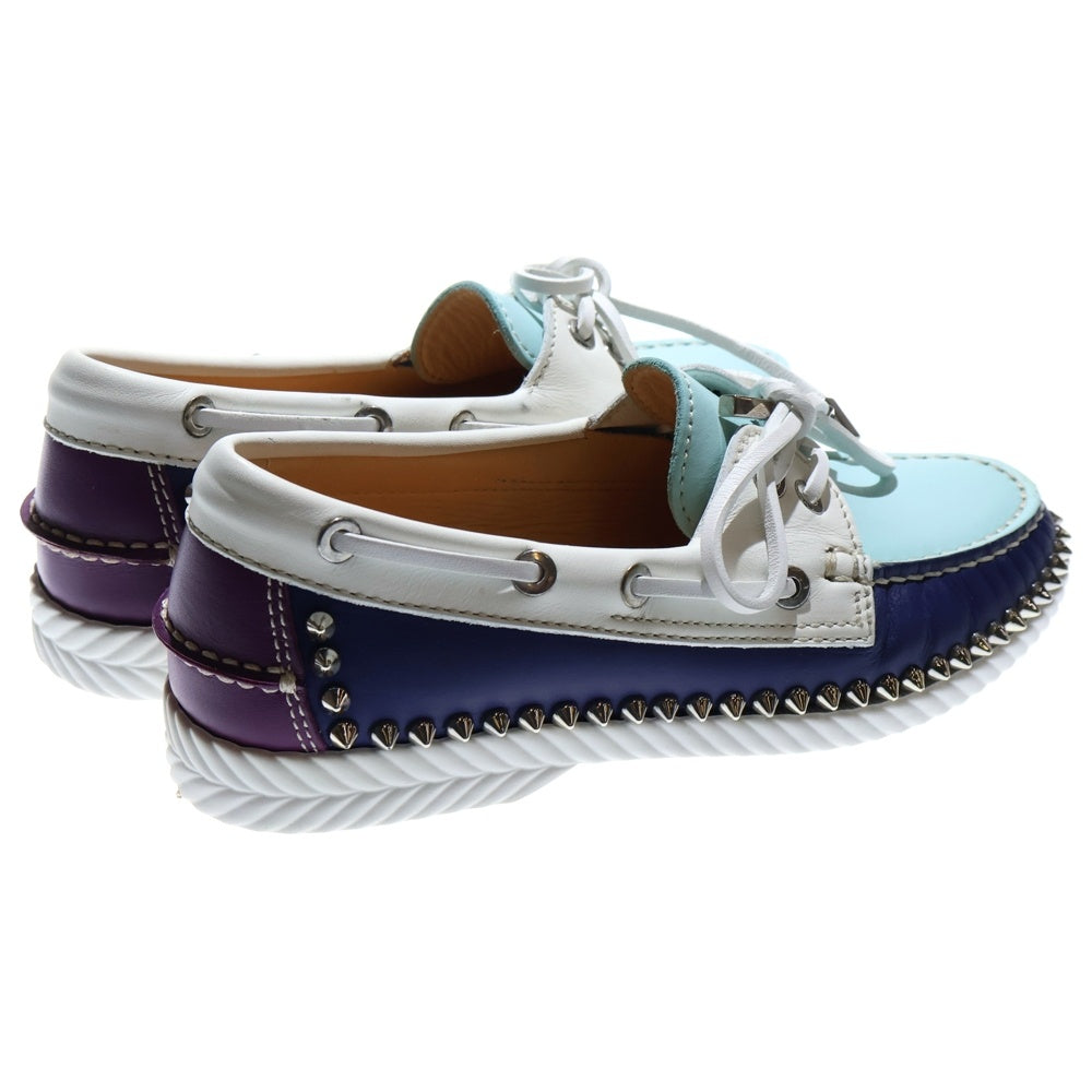 CHRISTIAN LOUBOUTIN(クリスチャンルブタン) デッキスニーカー スタッズ マルチカラー レザー 35 1/2