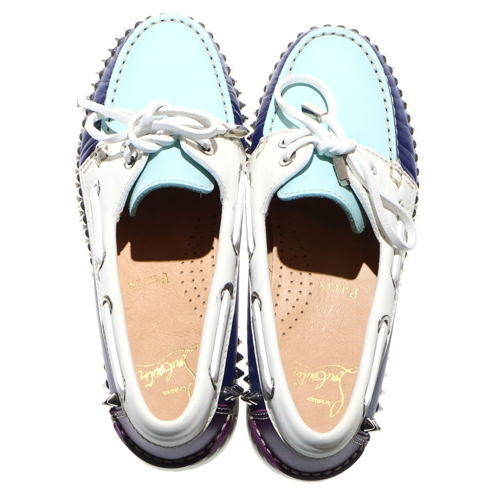 CHRISTIAN LOUBOUTIN(クリスチャンルブタン) デッキスニーカー スタッズ マルチカラー レザー 35 1/2