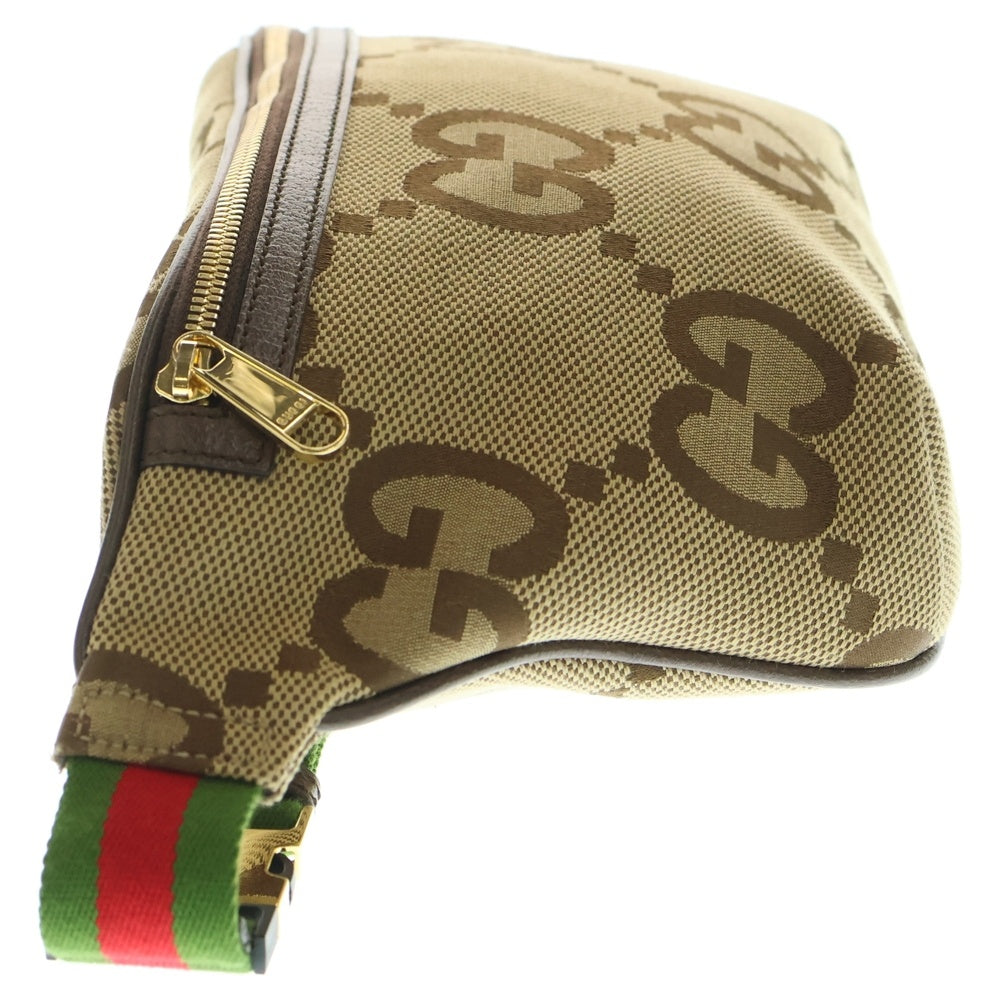GUCCI(グッチ) ジャンボGG ウエストバッグ ベージュ キャンバス ショルダーバッグ 696031