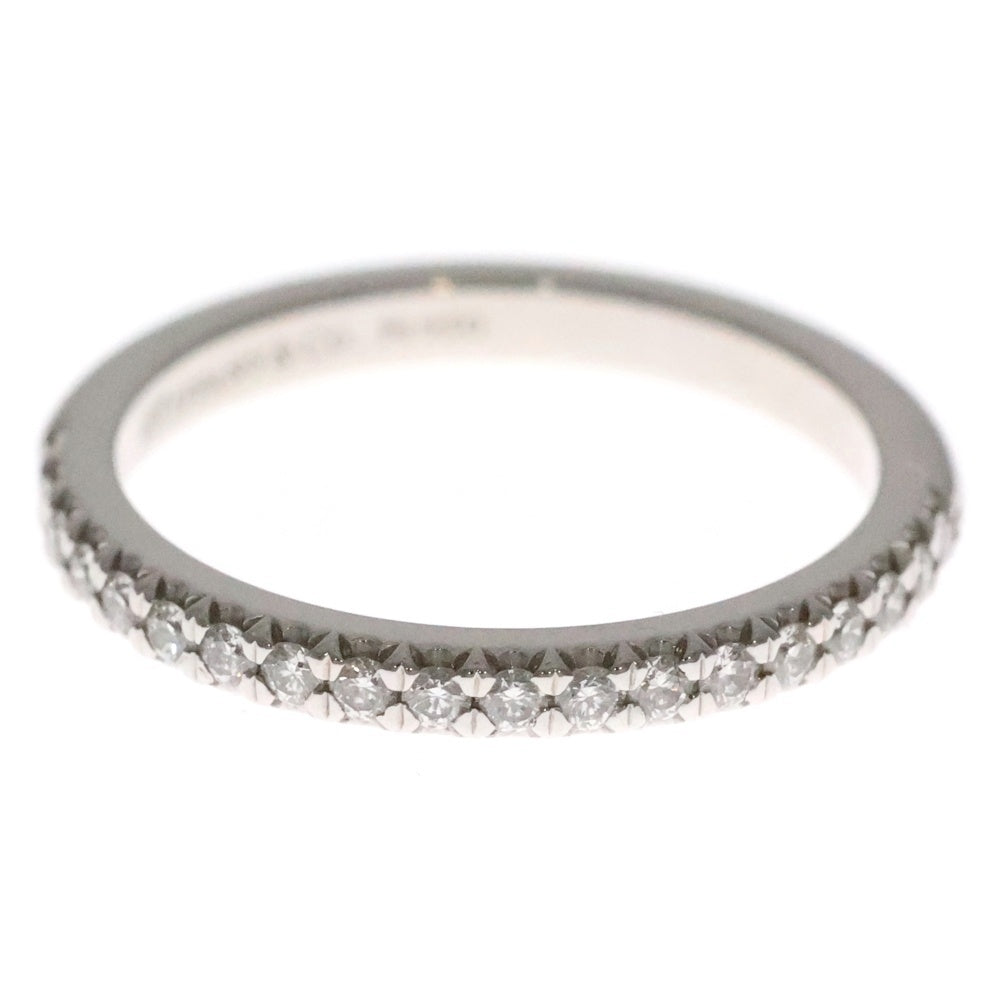 TIFFANY & Co.(ティファニー) ソレスト ハーフエタニティ ダイヤ付リング 指輪 Pt950 プラチナシルバー