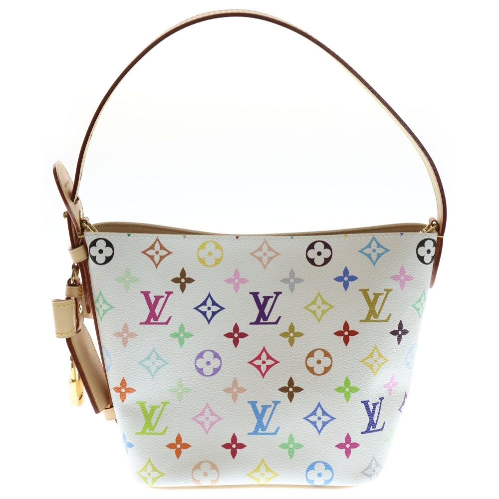 LOUIS VUITTON(ルイヴィトン) モノグラム マルチカラー LV LV × TM オールインBB 2WAYバッグ ハンドバッグ ショルダーバッグ ホワイト×ブラウン レザー×PVC M13089 ゴールド金具