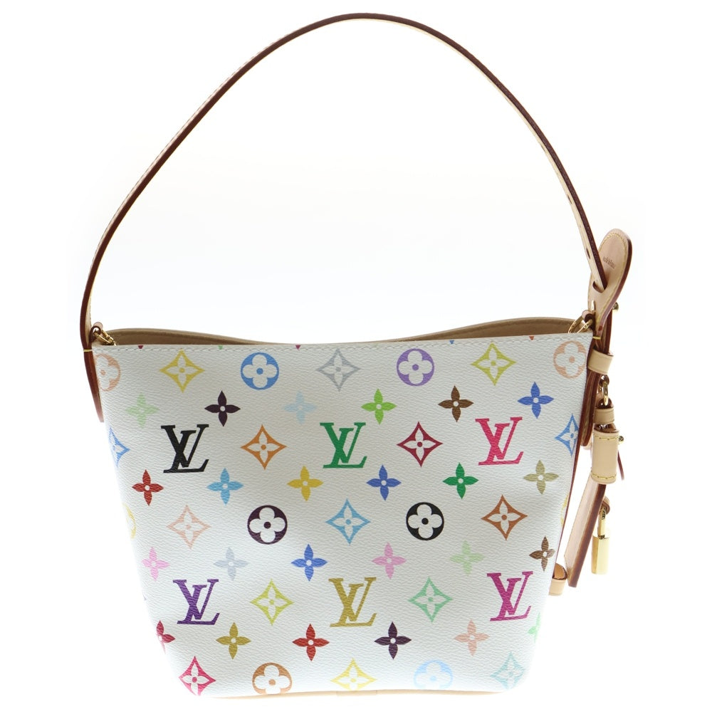 LOUIS VUITTON(ルイヴィトン) モノグラム マルチカラー LV LV × TM オールインBB 2WAYバッグ ハンドバッグ ショルダーバッグ ホワイト×ブラウン レザー×PVC M13089 ゴールド金具