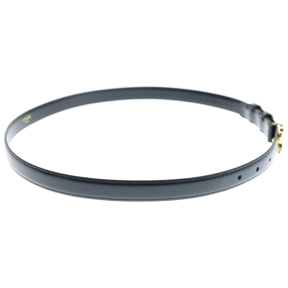 CELINE(セリーヌ) トリオンフ ベルト ブラック レザー ゴールド金具