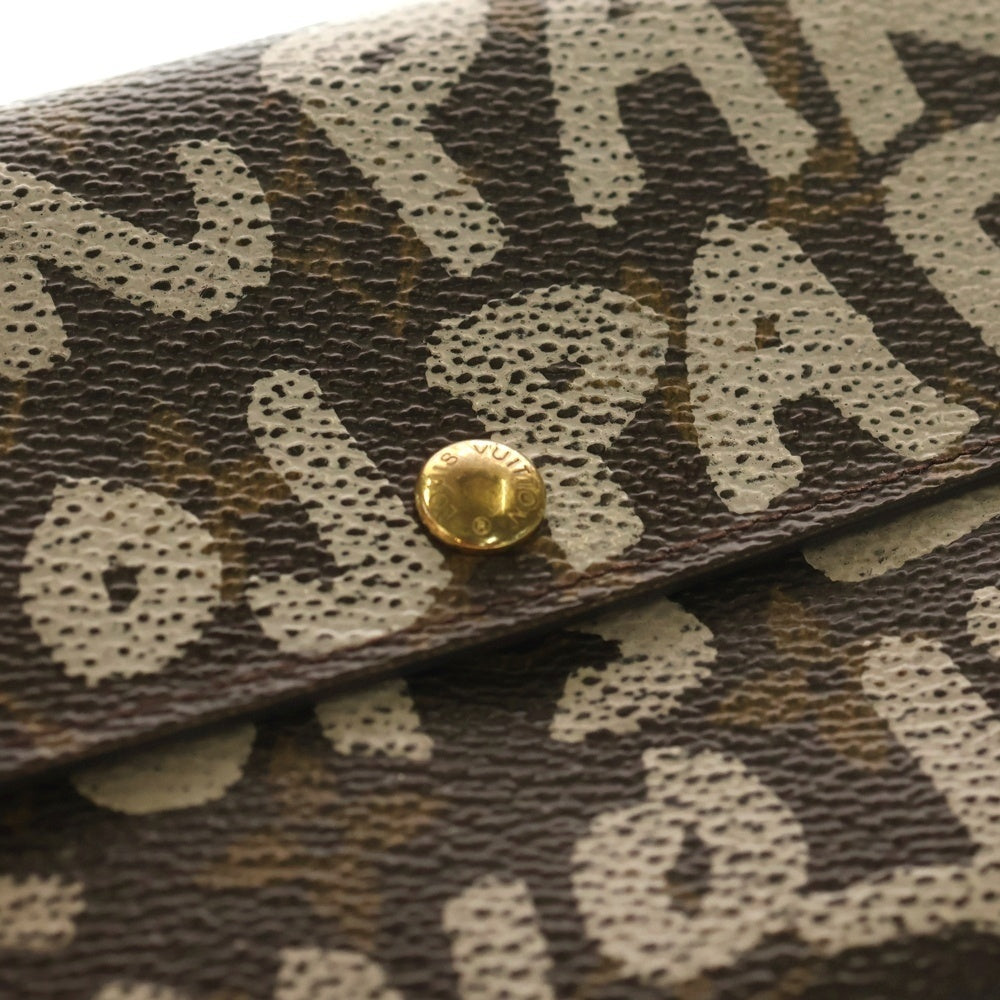 LOUIS VUITTON(ルイヴィトン) モノグラム グラフィティ ポルトフォイユサラ ロングウォレット 長財布 カードケース ブラウン PVC M92189 ゴールド金具