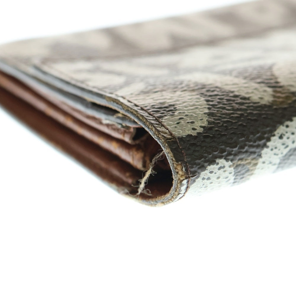 LOUIS VUITTON(ルイヴィトン) モノグラム グラフィティ ポルトフォイユサラ ロングウォレット 長財布 カードケース ブラウン PVC M92189 ゴールド金具