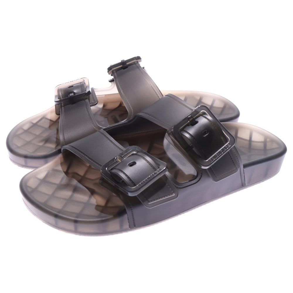 BALENCIAGA(バレンシアガ) MALLORCA マヨルカ クリア ベルトデザイン フラットサンダル シューズ ブラック 656937