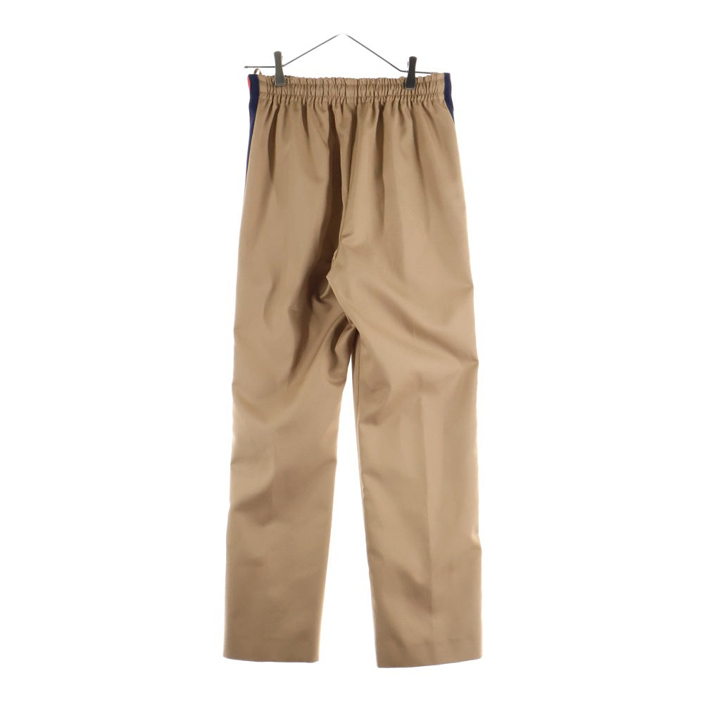 GUCCI(グッチ) シェリーライン 裾ジップ センタープレス ストレート パンツ ベージュ 757335