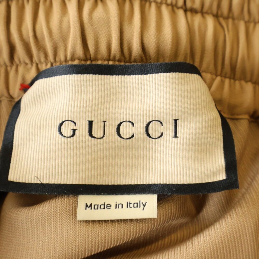 GUCCI(グッチ) シェリーライン 裾ジップ センタープレス ストレート パンツ ベージュ 757335