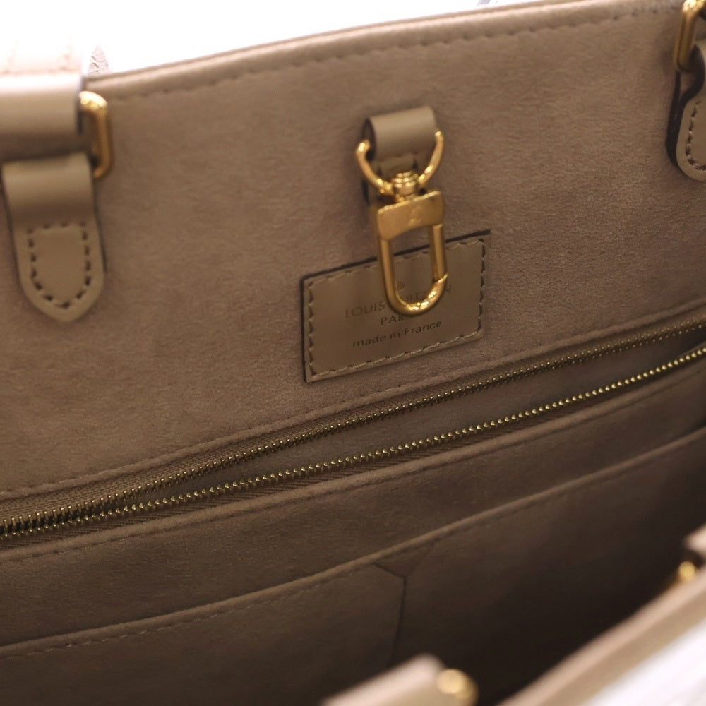 LOUIS VUITTON(ルイヴィトン) モノグラムアンプラント オンザゴーMM トゥルトレール/クレーム トートバッグ ハンドバッグ ベージュ×アイボリー レザー M45494 ゴールド金具