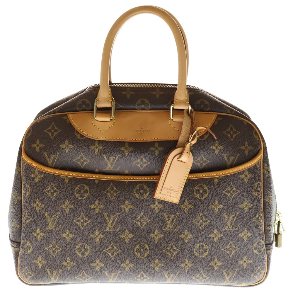 LOUIS VUITTON(ルイヴィトン) ドーヴィル モノグラム PVC レザー ハンドバッグ ゴールド金具 ブラウン M47270