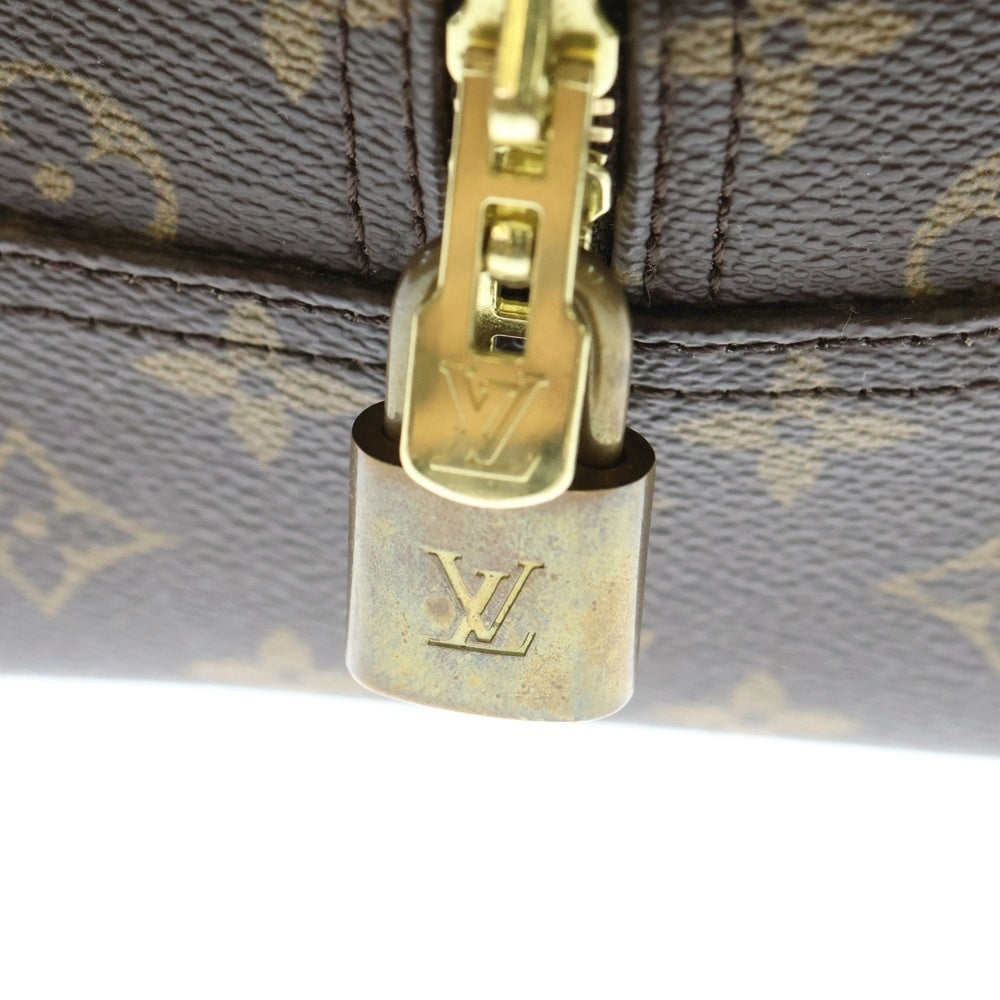 LOUIS VUITTON(ルイヴィトン) ドーヴィル モノグラム PVC レザー ハンドバッグ ゴールド金具 ブラウン M47270