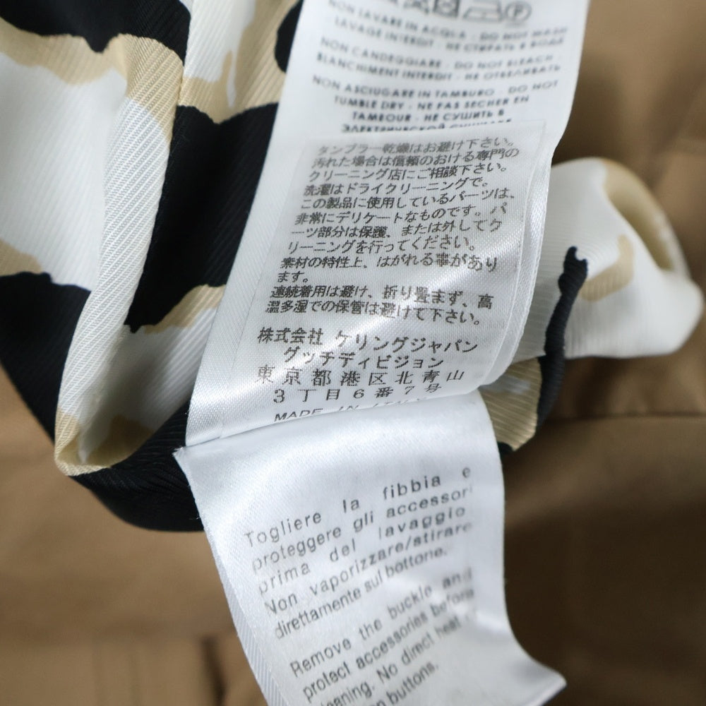 GUCCI(グッチ) 裏地総柄 コットン ラグランスリーブ トレンチコート ベージュ 354409