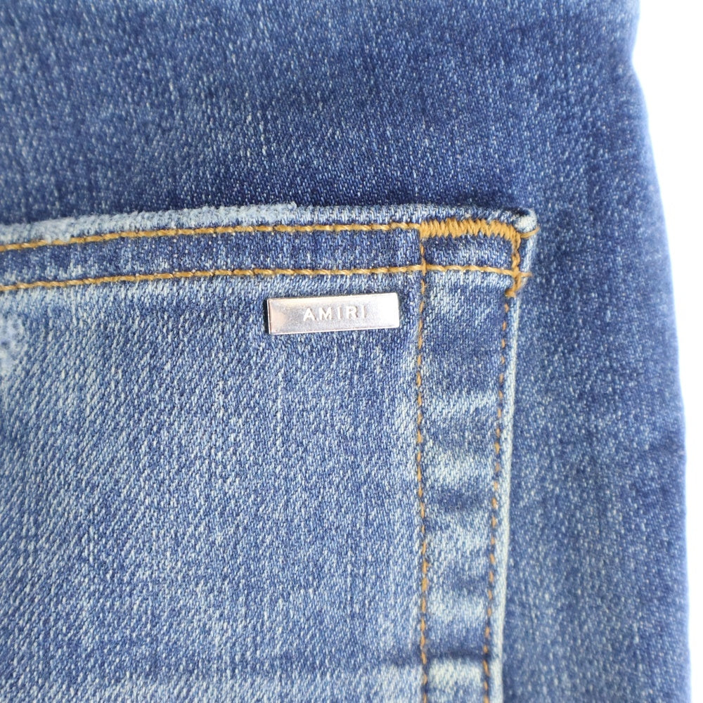 AMIRI(アミリ) ダメージ加工 ストレッチ スリムスキニー デニムパンツ ジーンズ インディゴ SR1PXMD002SAMDSI