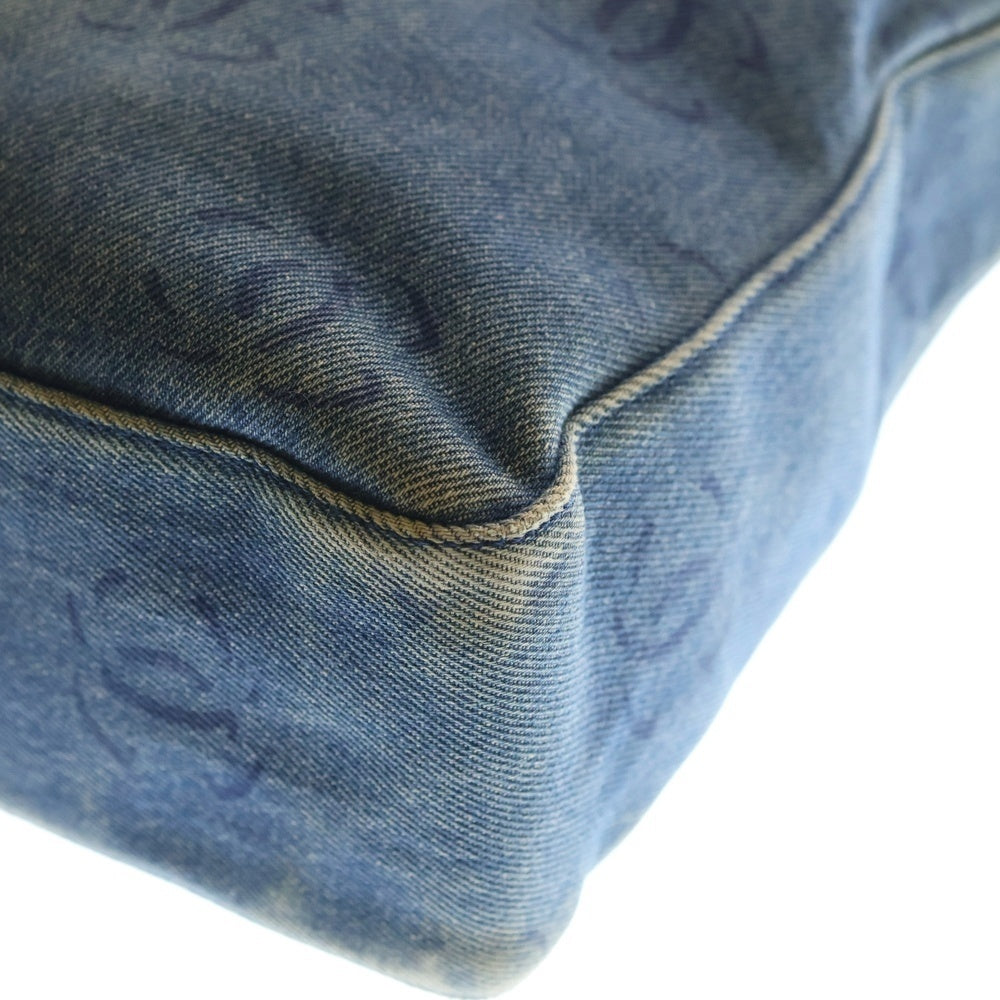 CHANEL(シャネル) ココマーク ワンショルダーバッグ ハンドバッグ インディゴブルー デニム シルバー金具 レディース