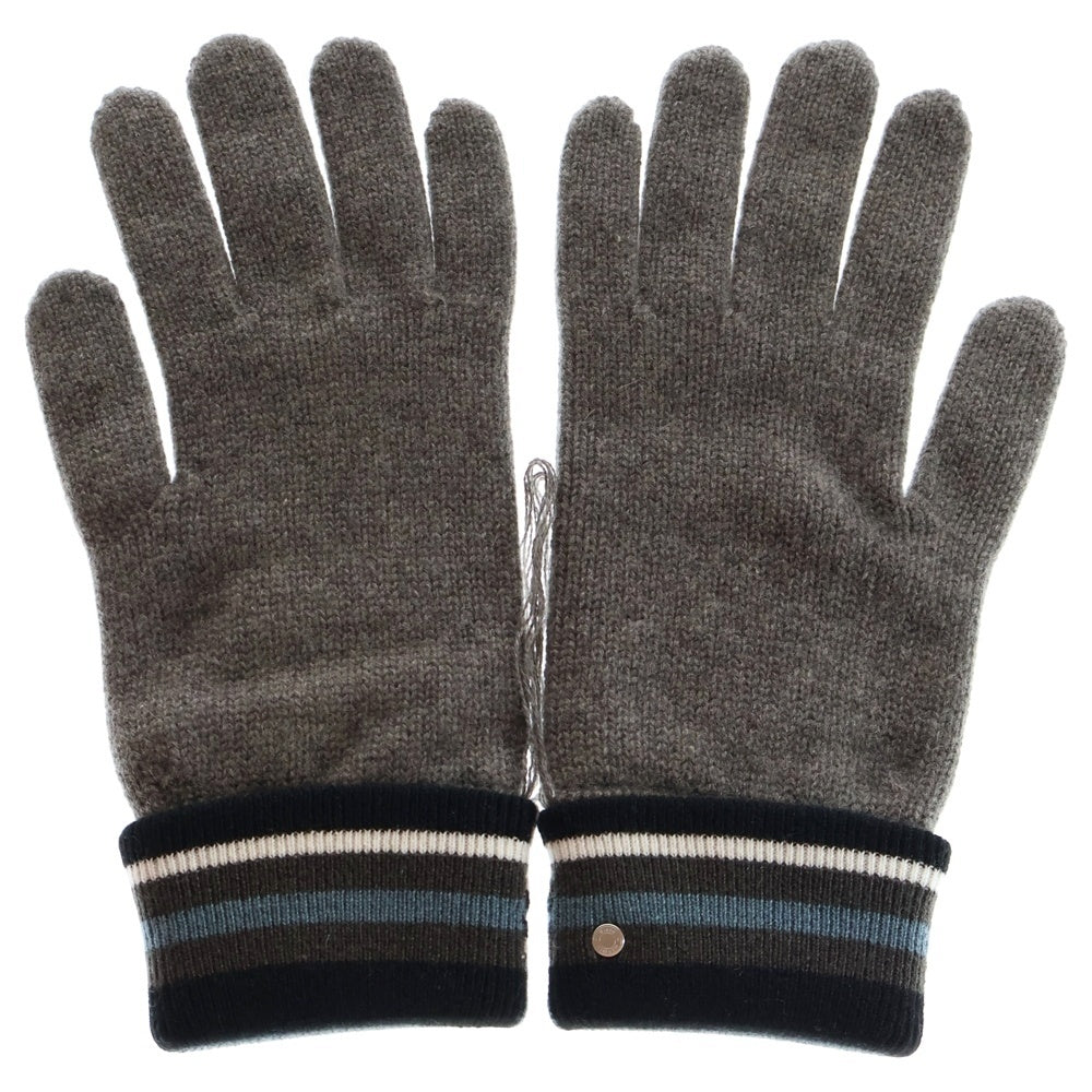 HERMES(エルメス) Hツイスト 手袋 ニット グローブ グレー