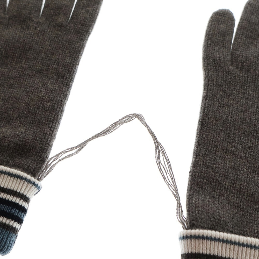 HERMES(エルメス) Hツイスト 手袋 ニット グローブ グレー