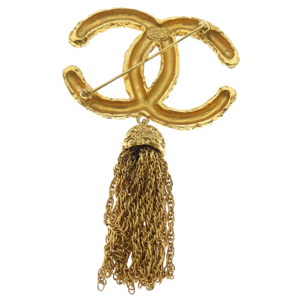 CHANEL(シャネル) ココマーク溶岩 フリンジ ブローチ ピンバッジ ゴールド レディース