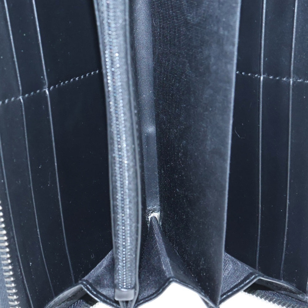 GUCCI(グッチ) グッチシマ ラウンドファスナー ロングウォレット 長財布 ブラック レザー 307987 シルバー金具 レディース